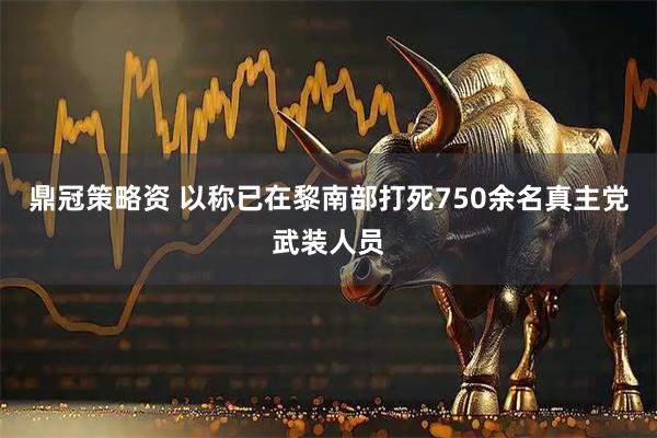 鼎冠策略资 以称已在黎南部打死750余名真主党武装人员